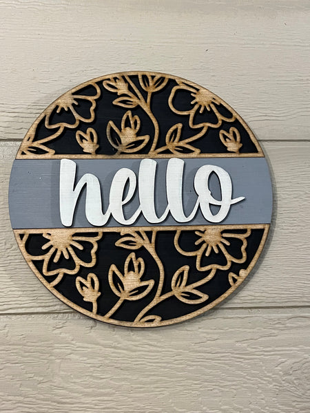 "Hello" Round Sign