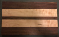 Walnut and maple striped cutting board