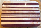 Striped cutting board (purple heart and curly maple pictured)