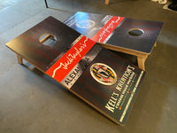 Custom designed printed/stained Pro style cornhole boards. Made with birch plywood tops and frames.