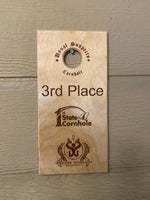 Cornhole Trophy 6”x12” Wood